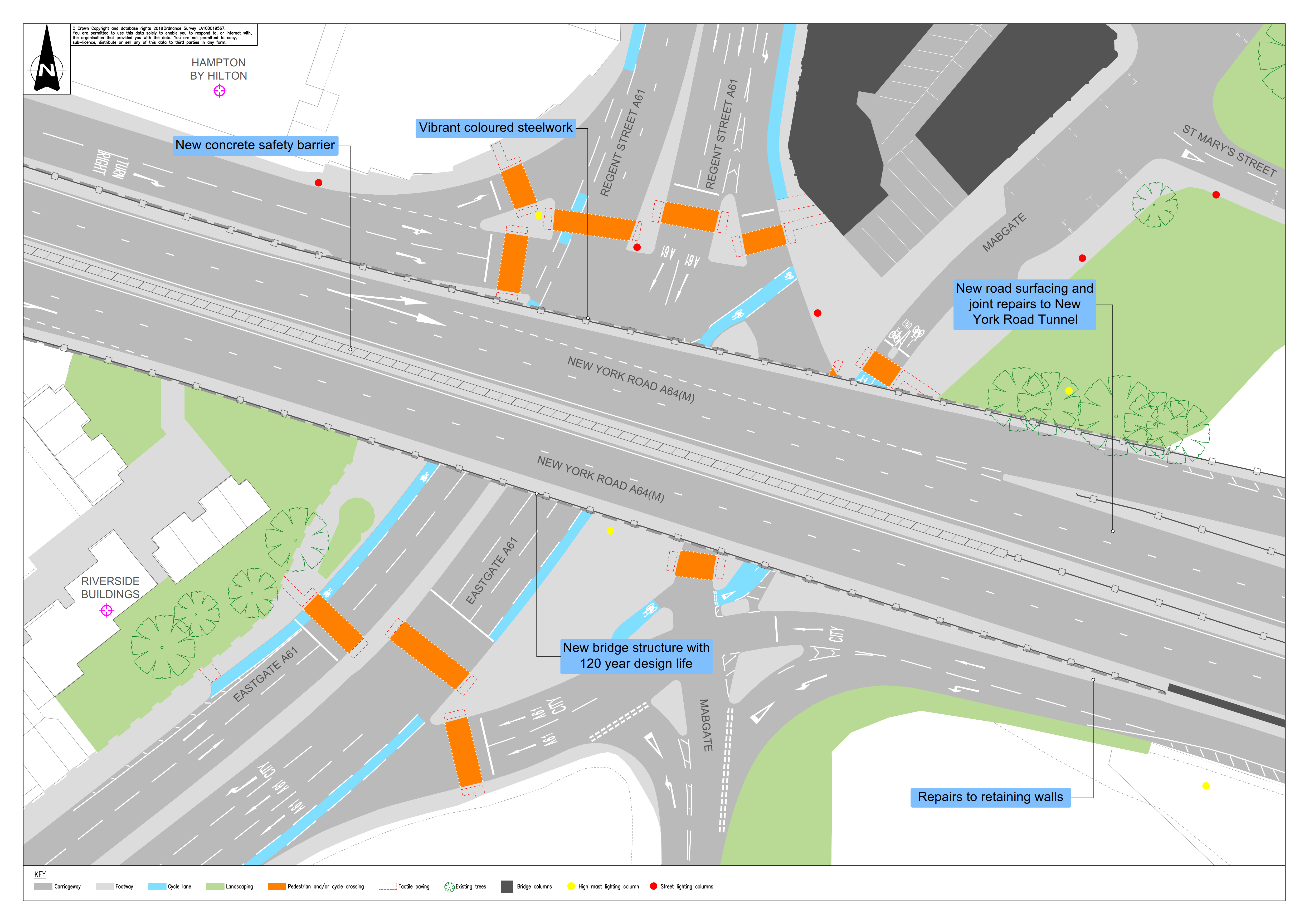 Plan 2: Inner Ring Road (over flyover)