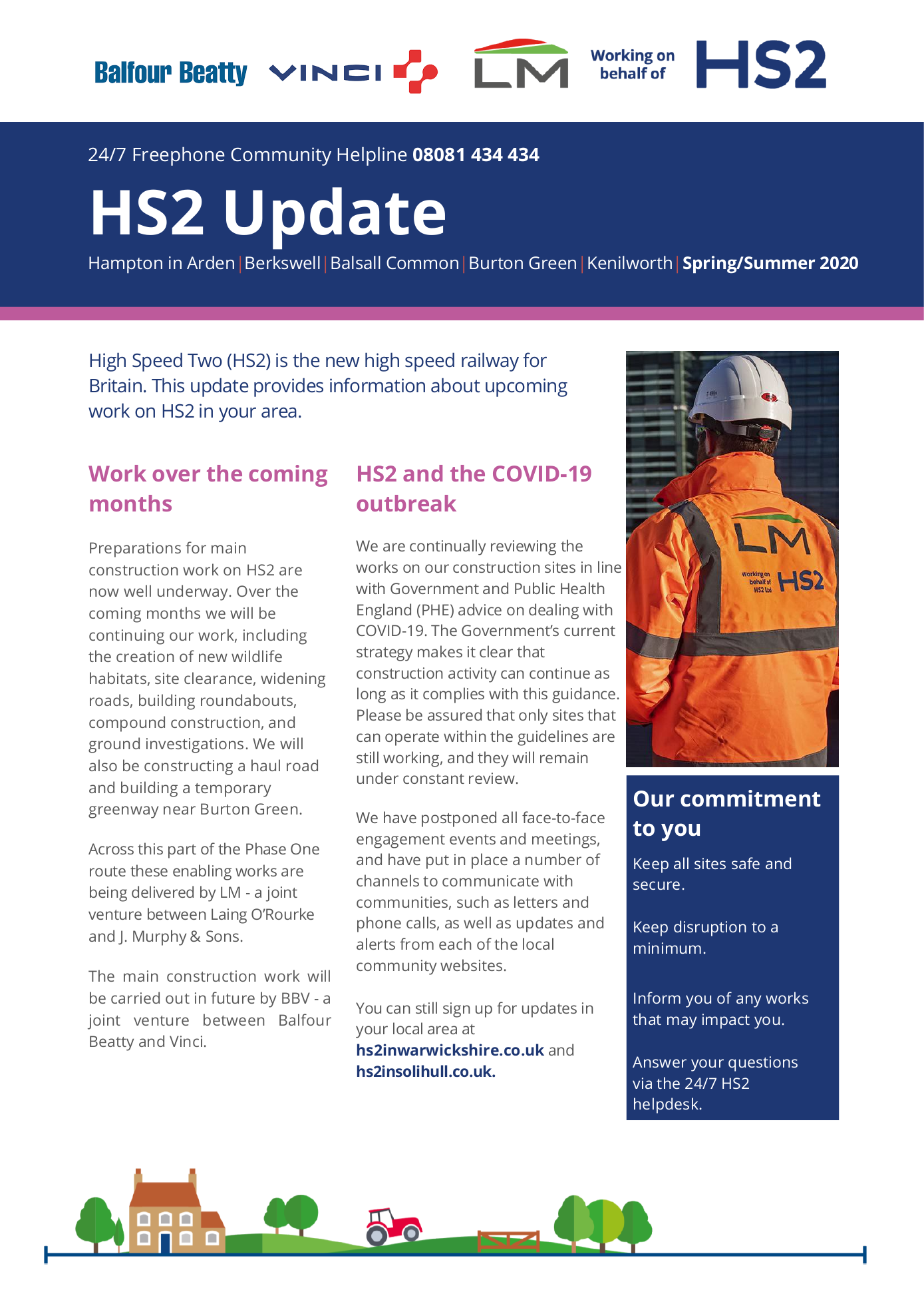 HS2 Update: Hampton in Arden to Kenilworth, Spring/Summer 2020