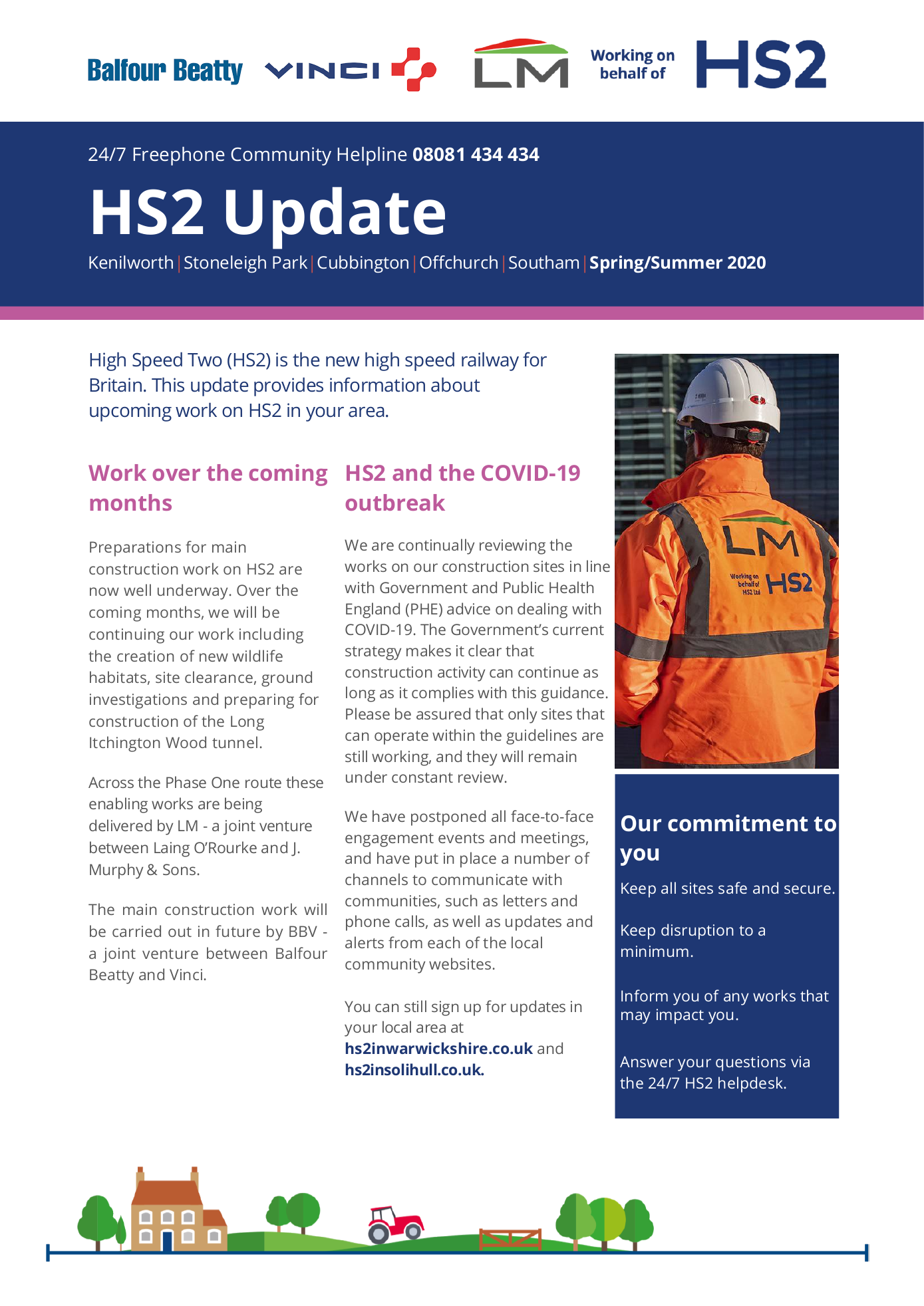 HS2 update: Kenilworth to Southam, Spring/Summer 2020