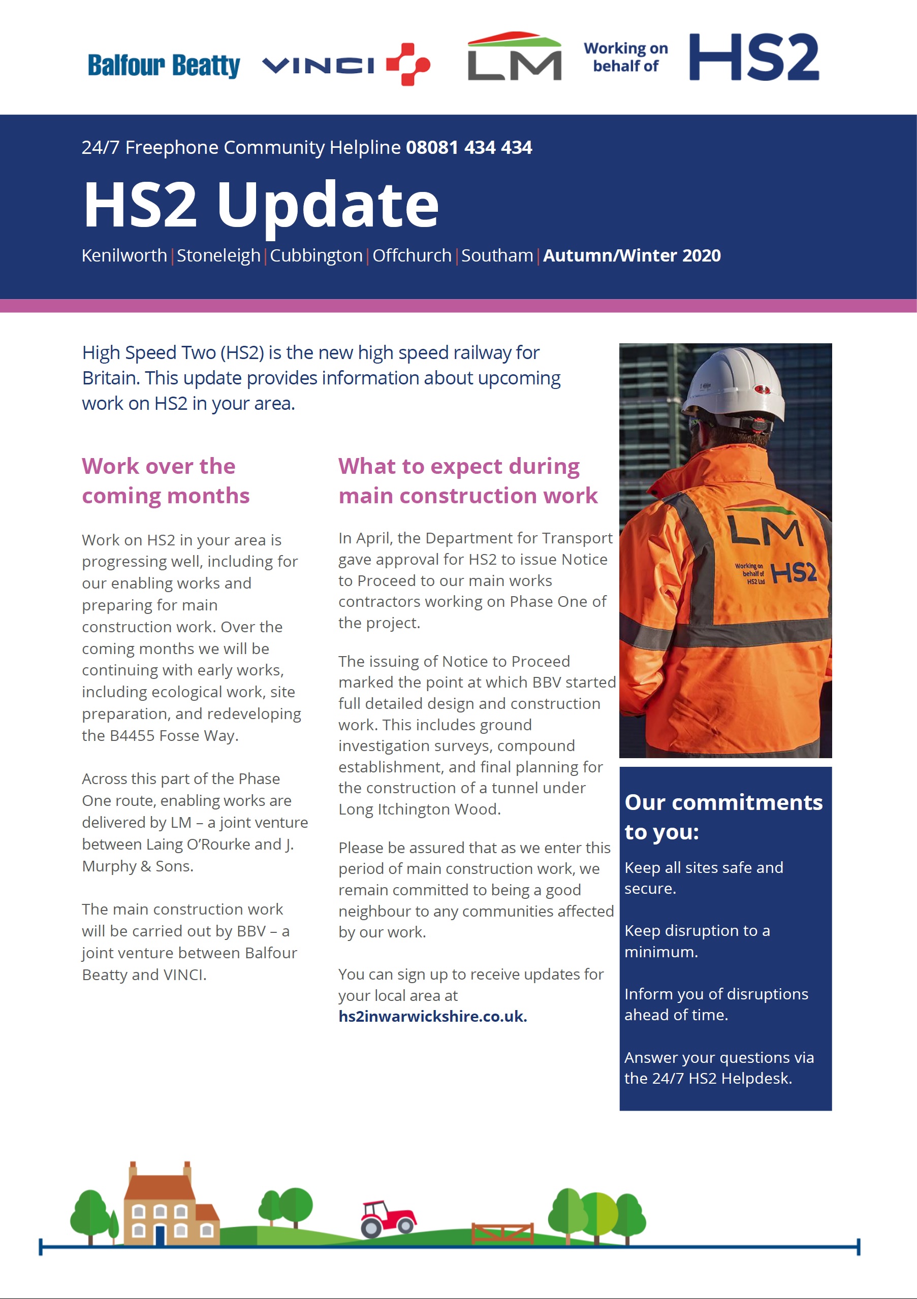 HS2 Update: Kenilworth to Southam, Autumn/Winter 2020