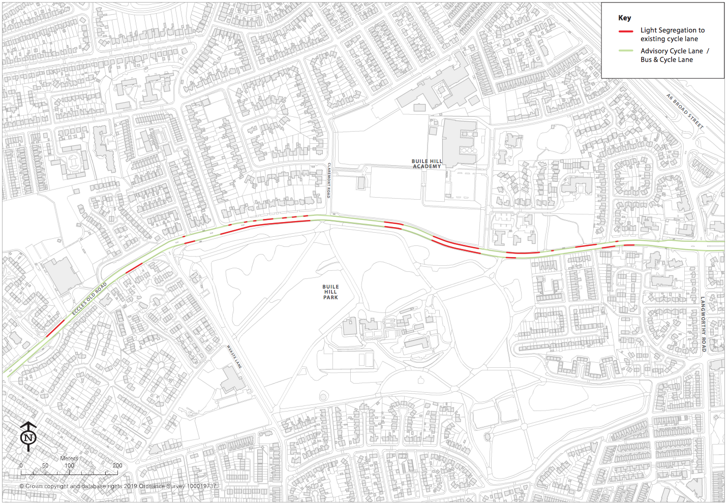 Eccles Old Road – Cycle Segregation