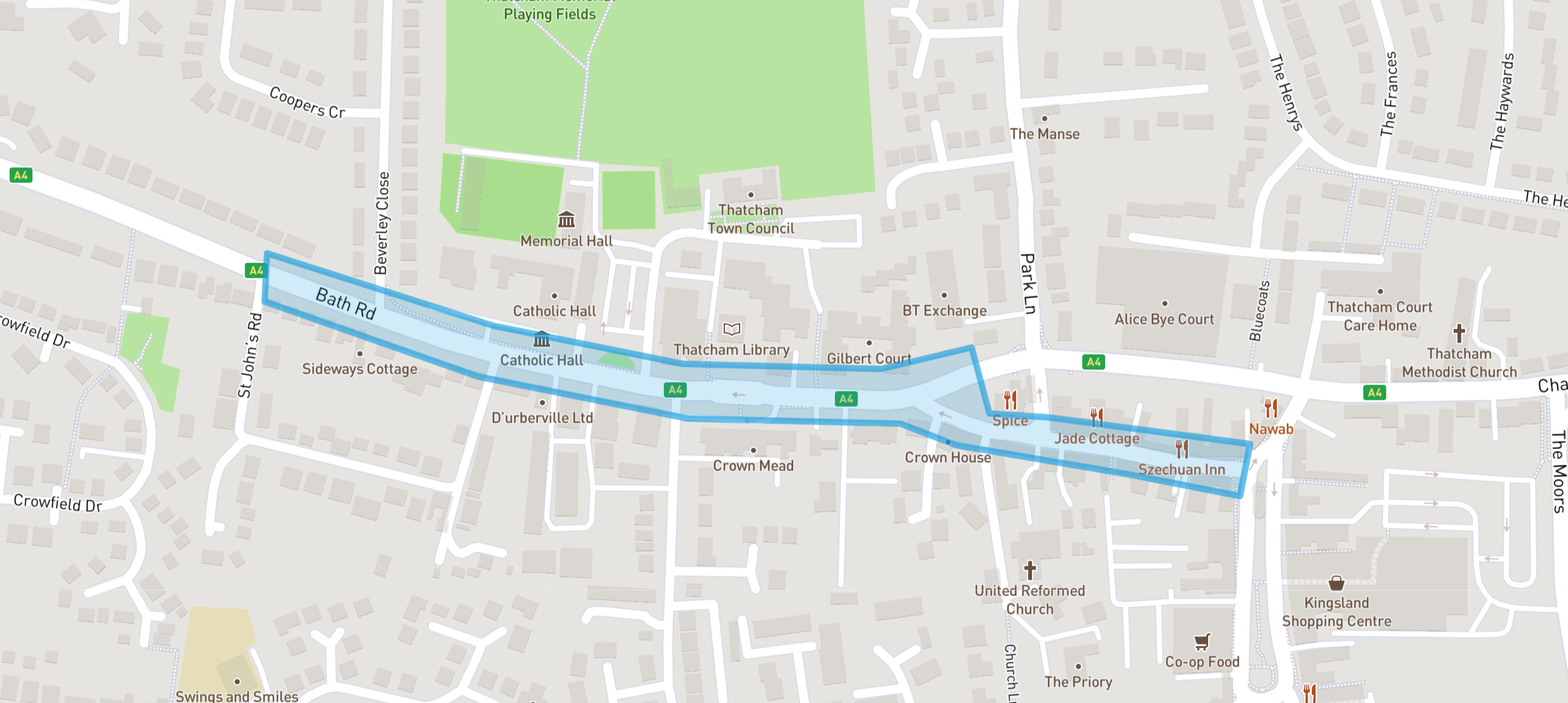 Look Back at Crown Mead Cycleways
