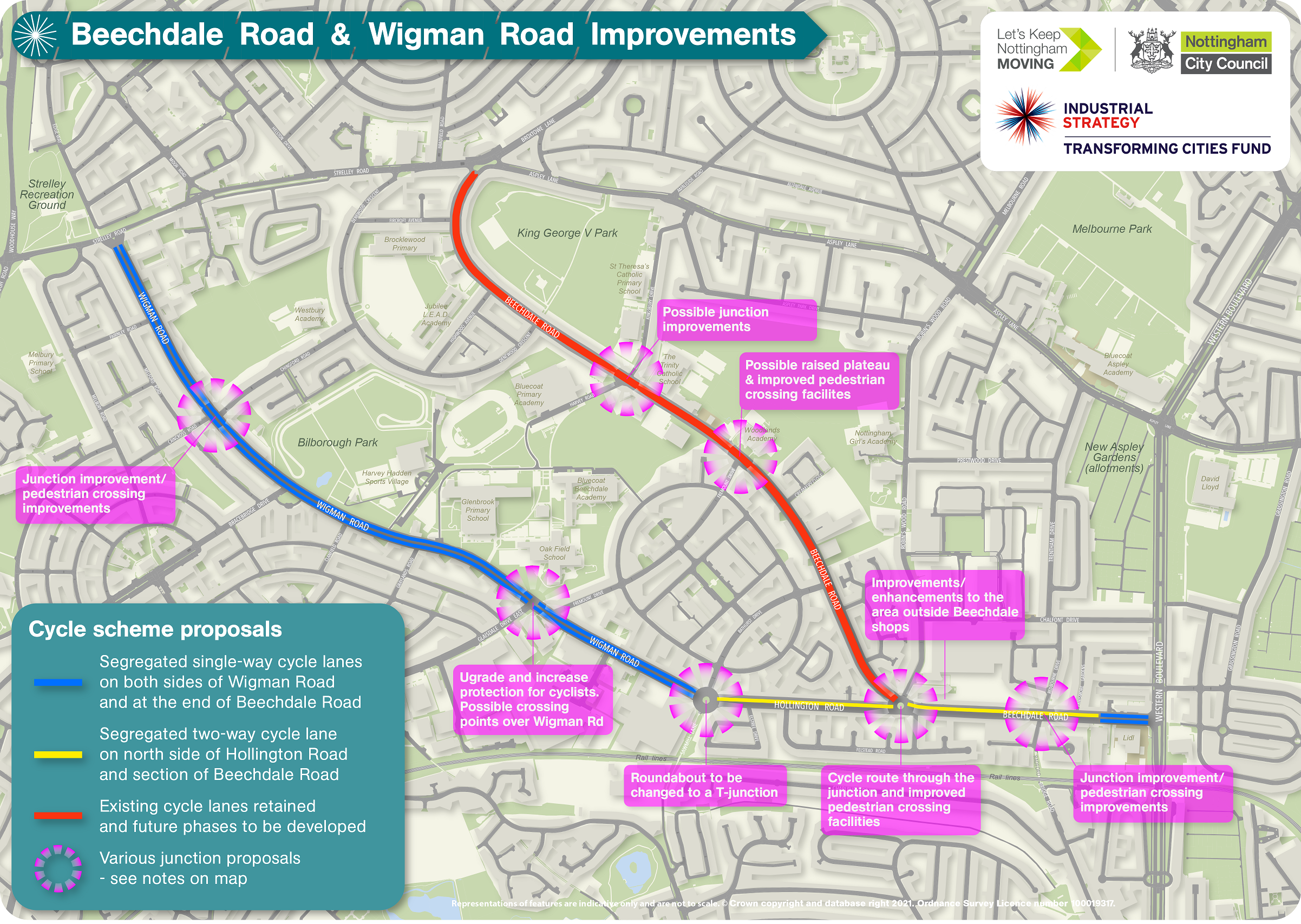 Proposed improvements to Beechdale and Wigman Roads