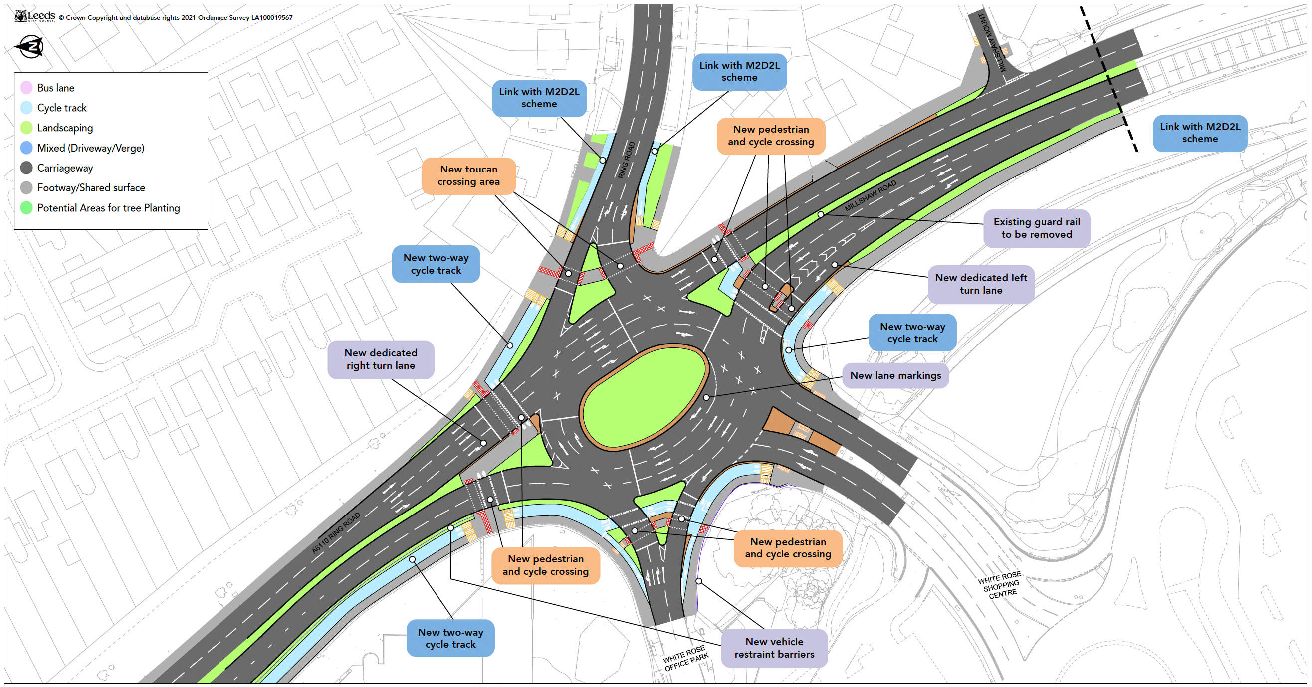 Look Back at A6110 Elland Road To Churwell