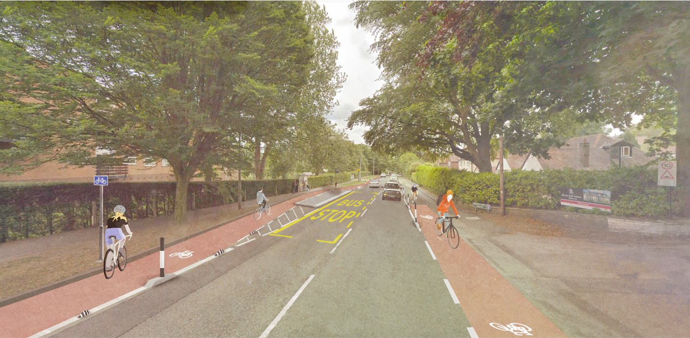 Visualisation 1 - Manchester Road, Tytherington Bus Stop Bypass