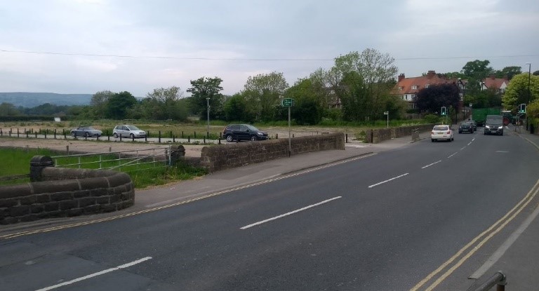 a view of the proposed embankment site from Billams Hill