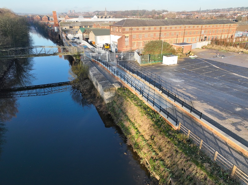 The vegetated reinforced earth embankment at the Tannery site