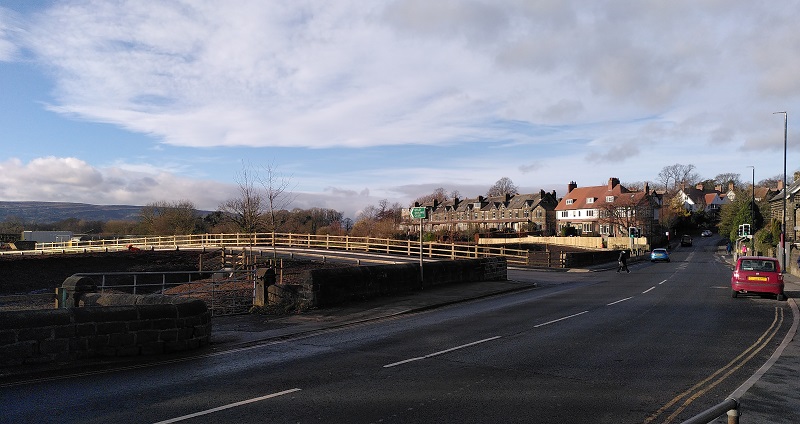 A view of the embankment from Billams Hill, you can see the access track is now raised above the ground level of the existing road