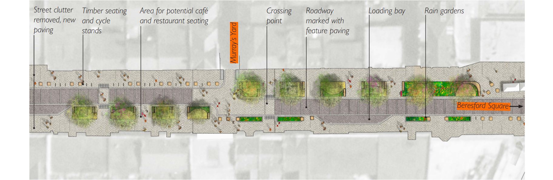 Proposed new layout for Powis Street