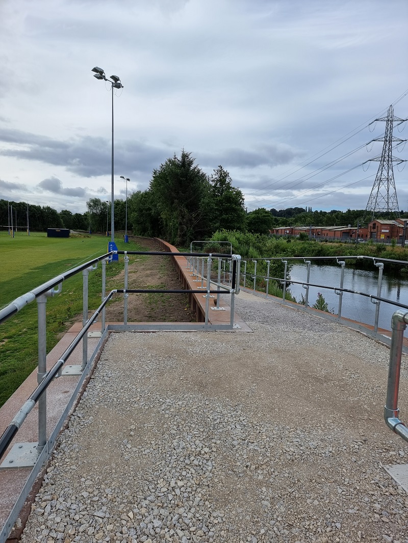 Completed sheet piling by Kirkstall Training Ground