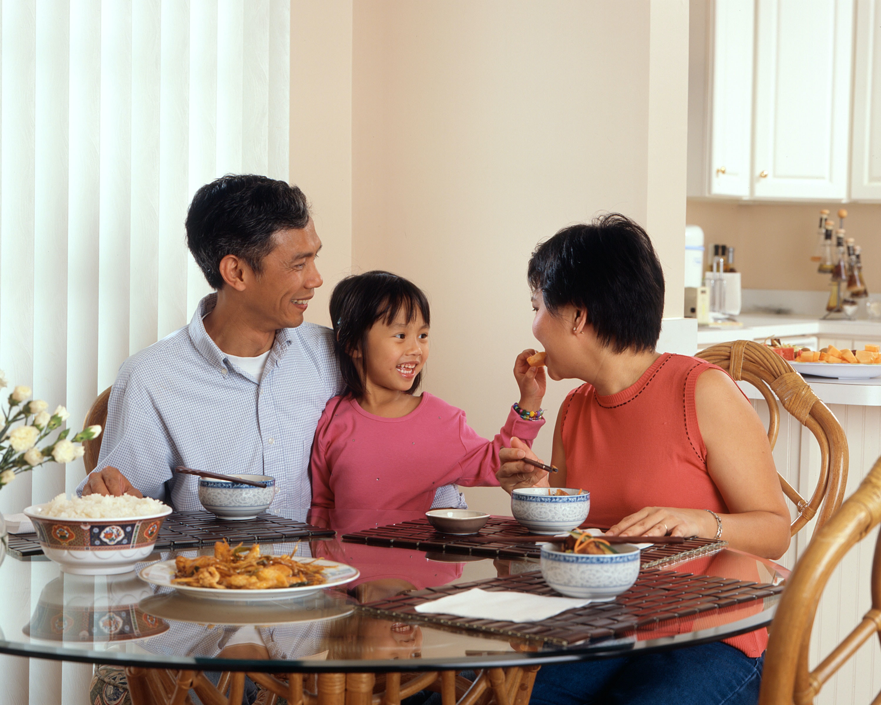 Family eating together