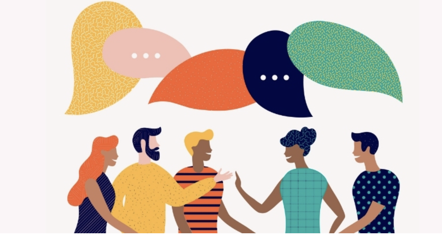 illustration of people talking