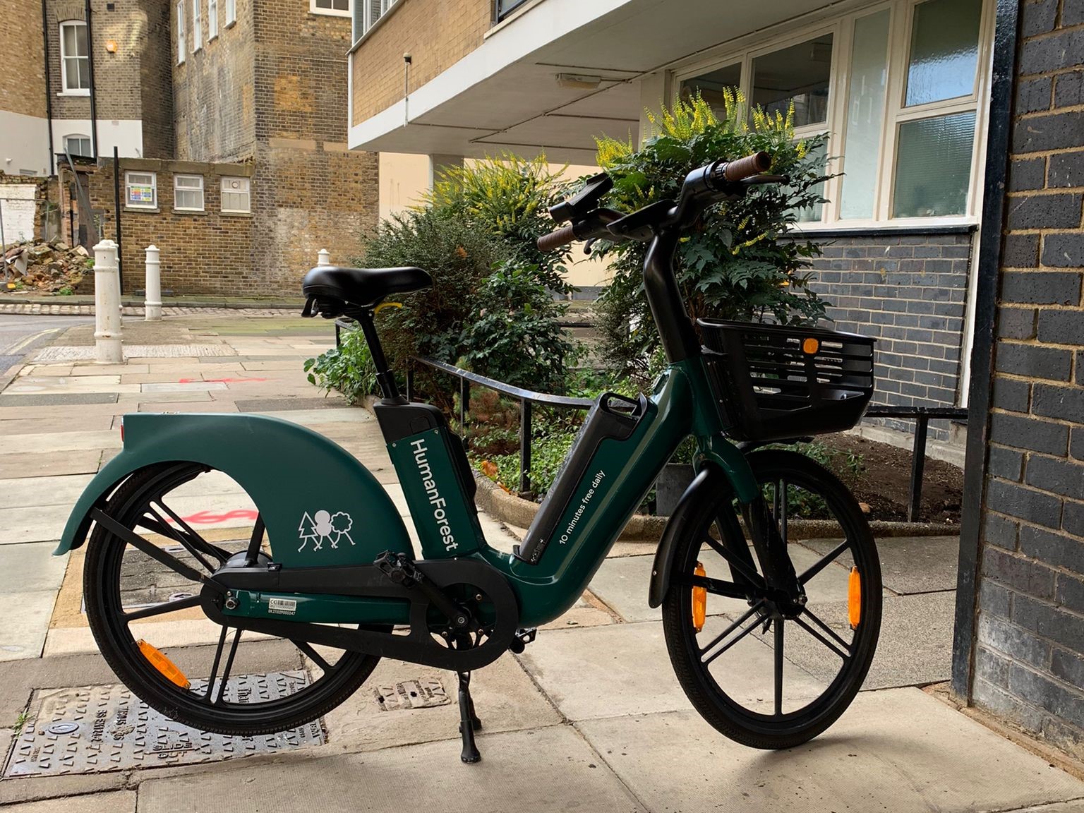 parked bike in front of a building