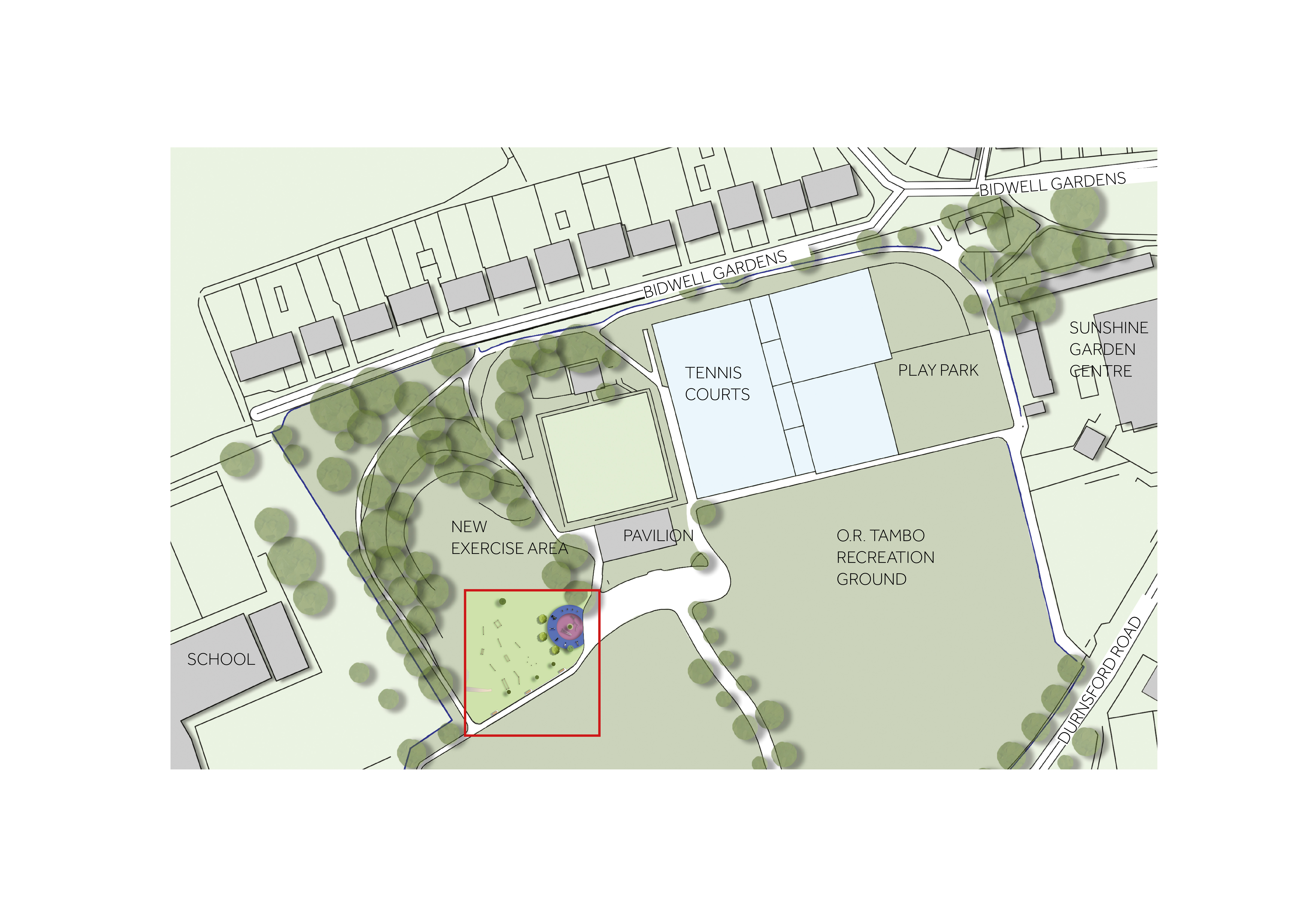 Map of the Rec and the approximate area where new gym equipment could be installed