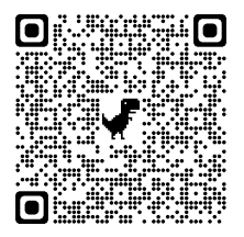 QR code with dinosaur in the middle