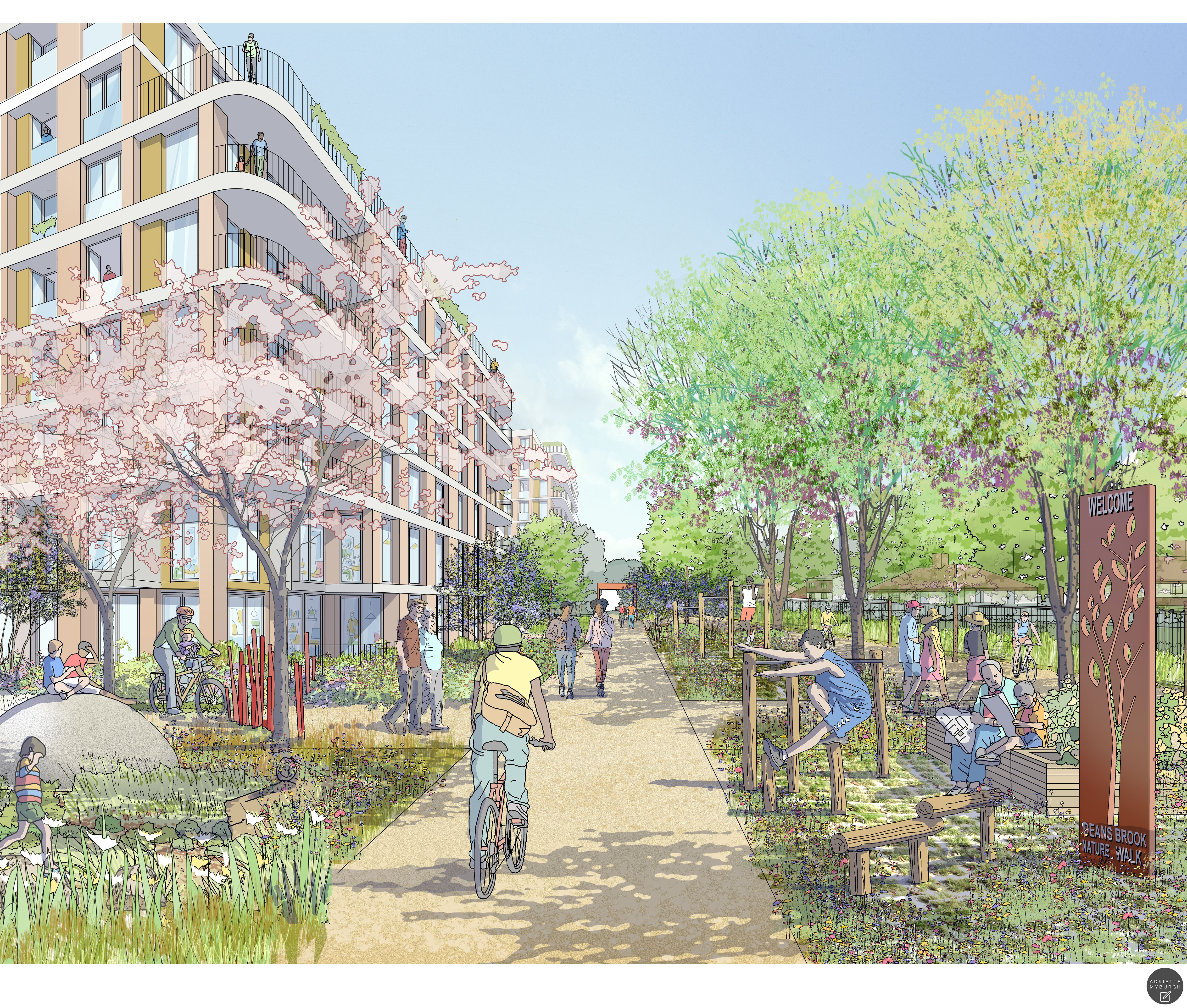 Artist's impression of proposed new homes