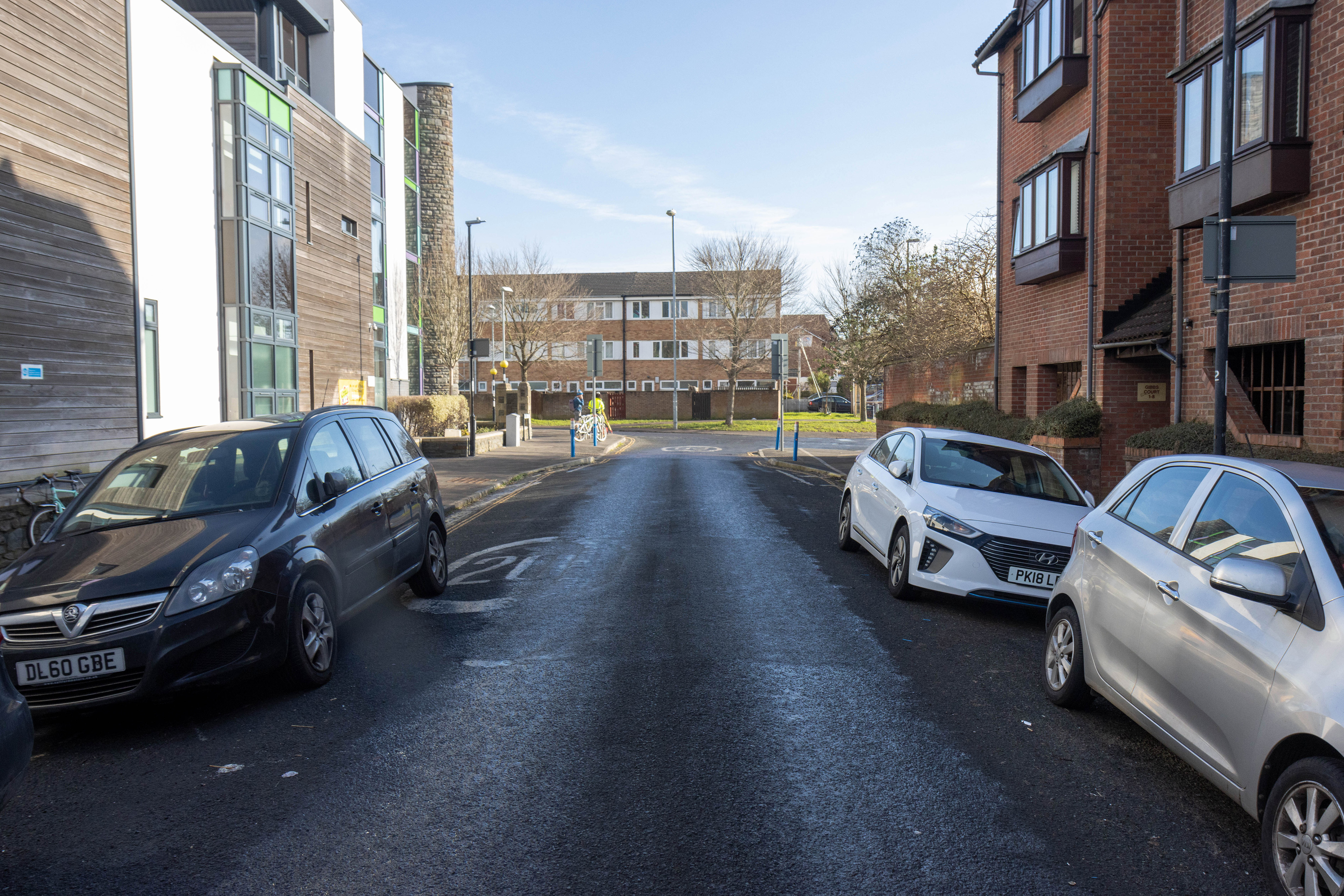 Cars parked adjacent to Redfield Educate