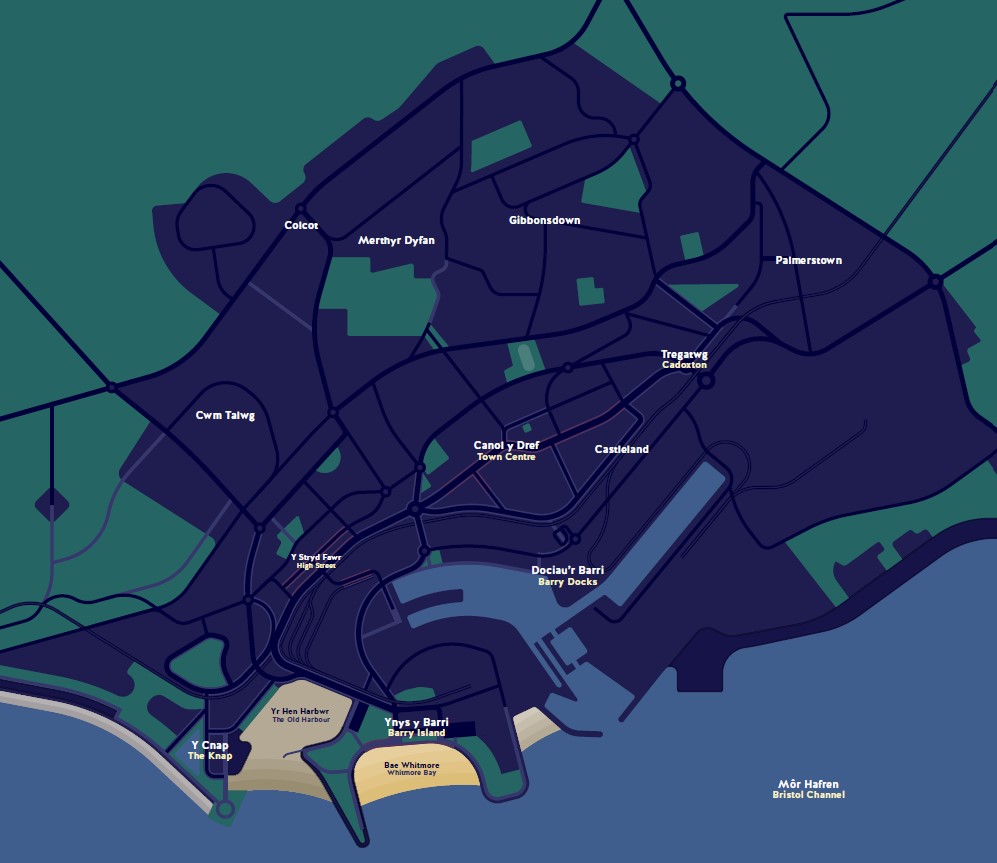 Map Of Barry From Mererid Xdmhcl 