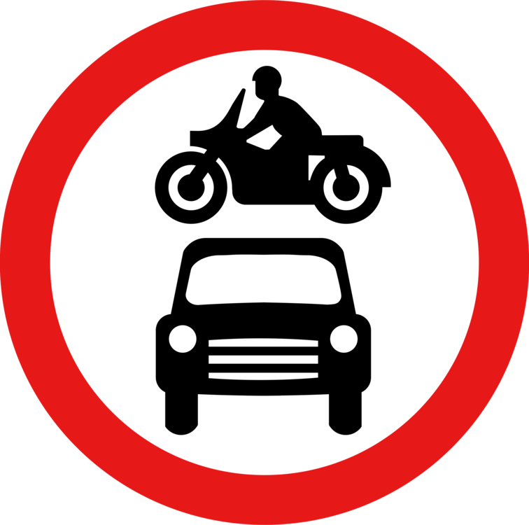 No Motor Vehicles sign