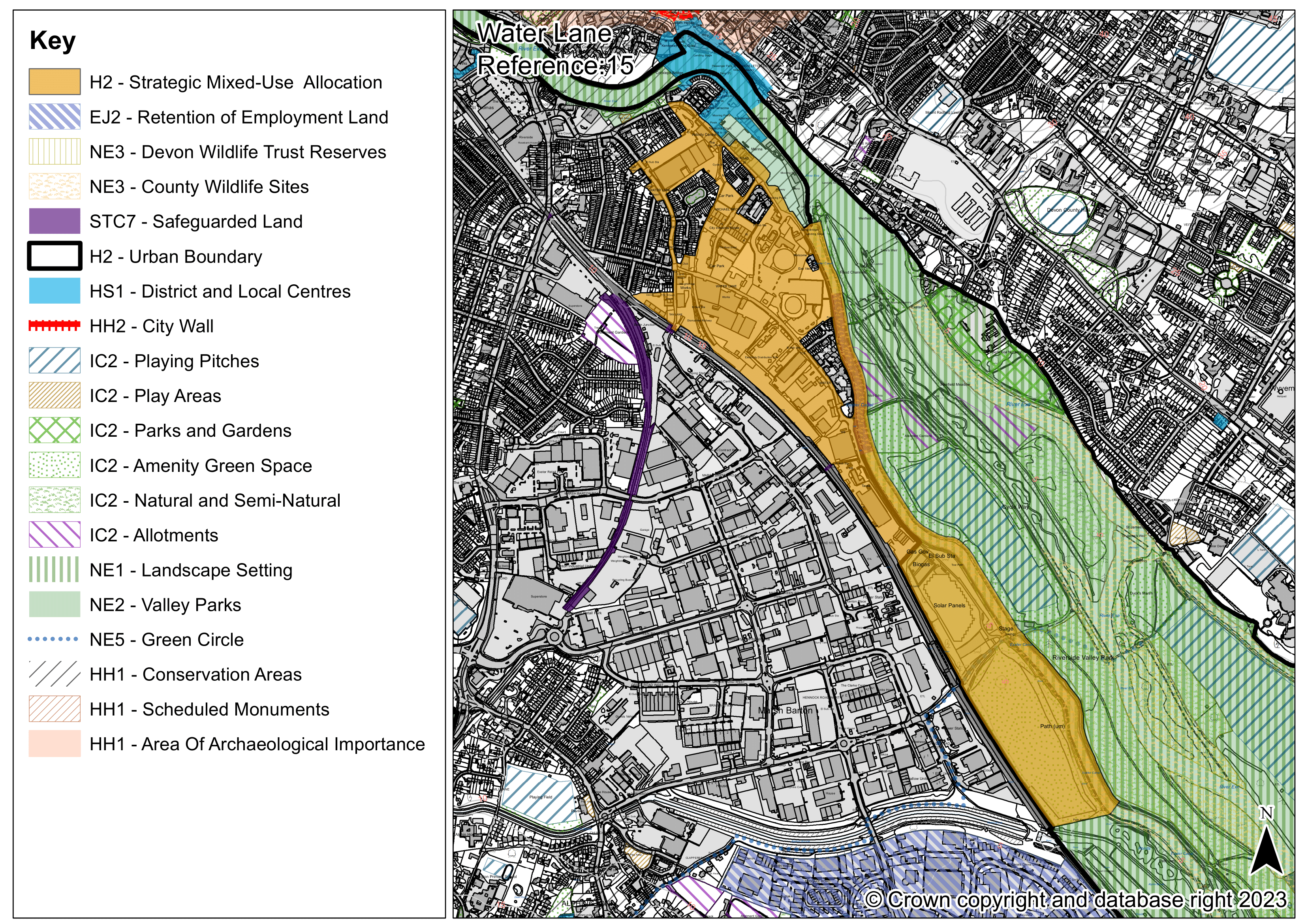 Water lane map