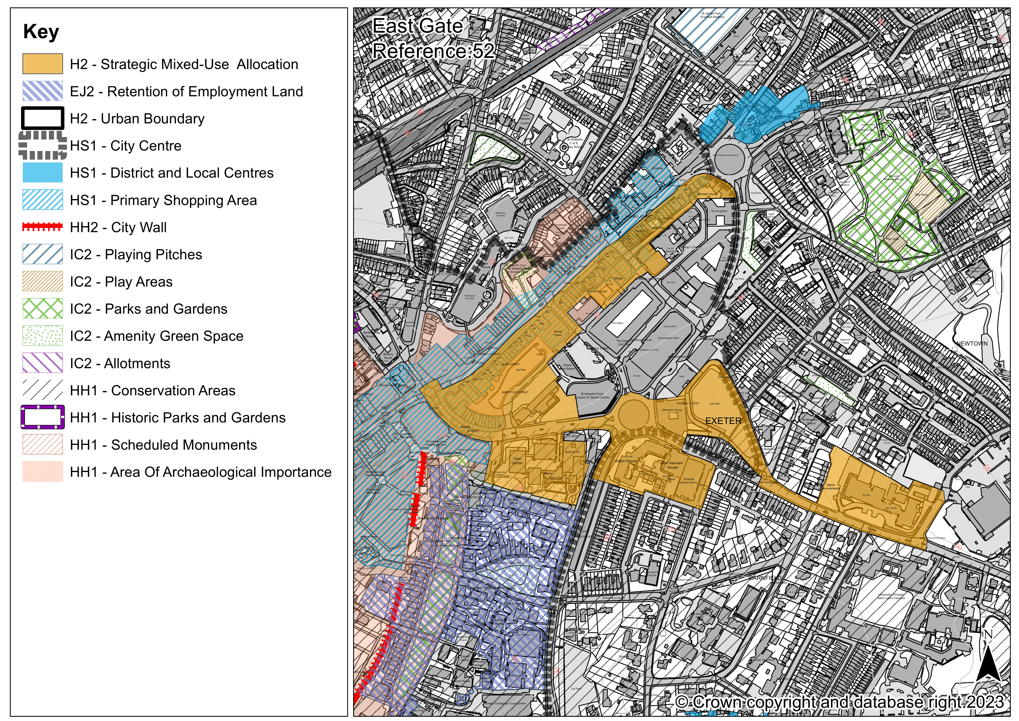 East Gate site map