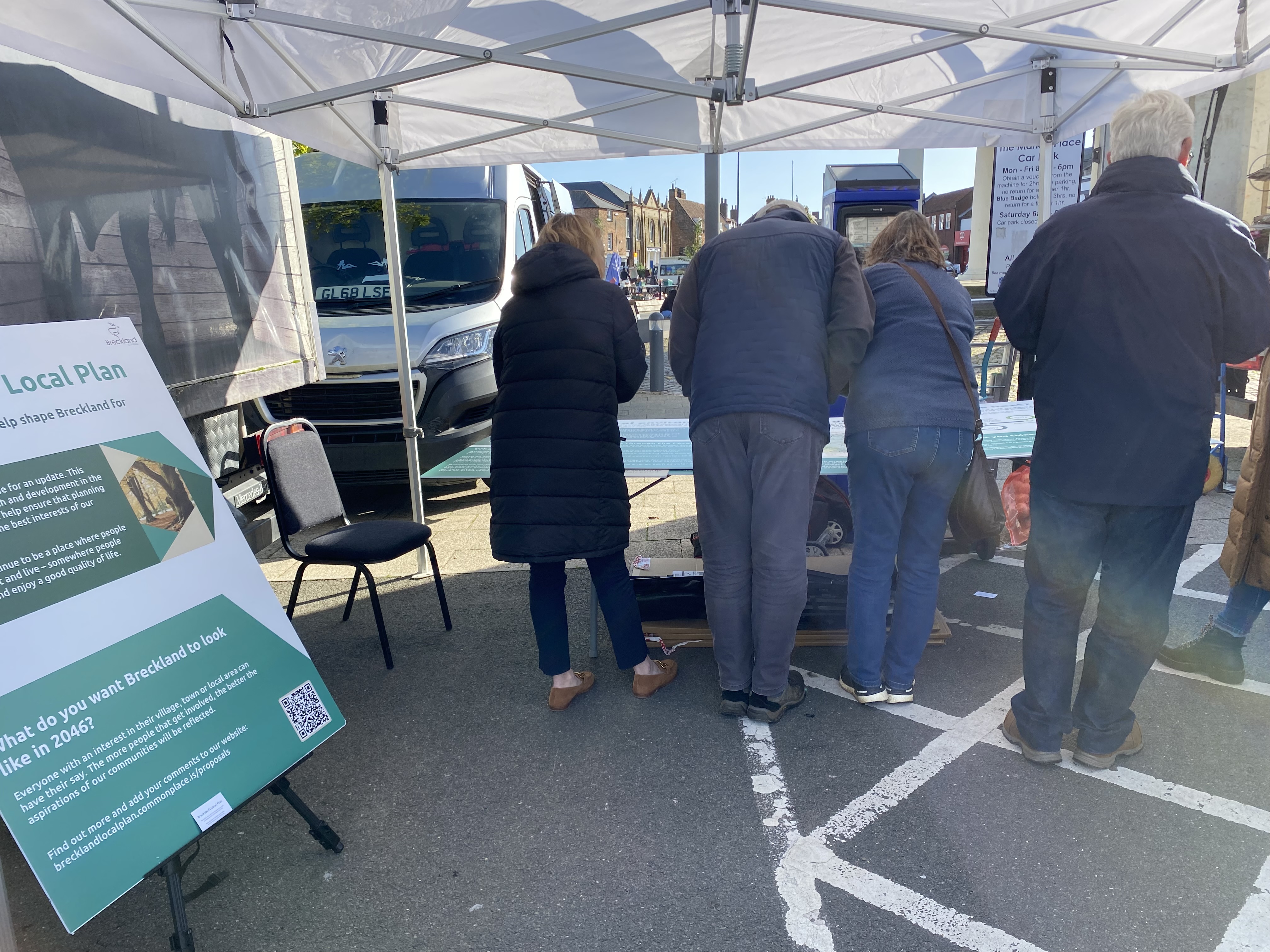 Gathering feedback at a public consultation event