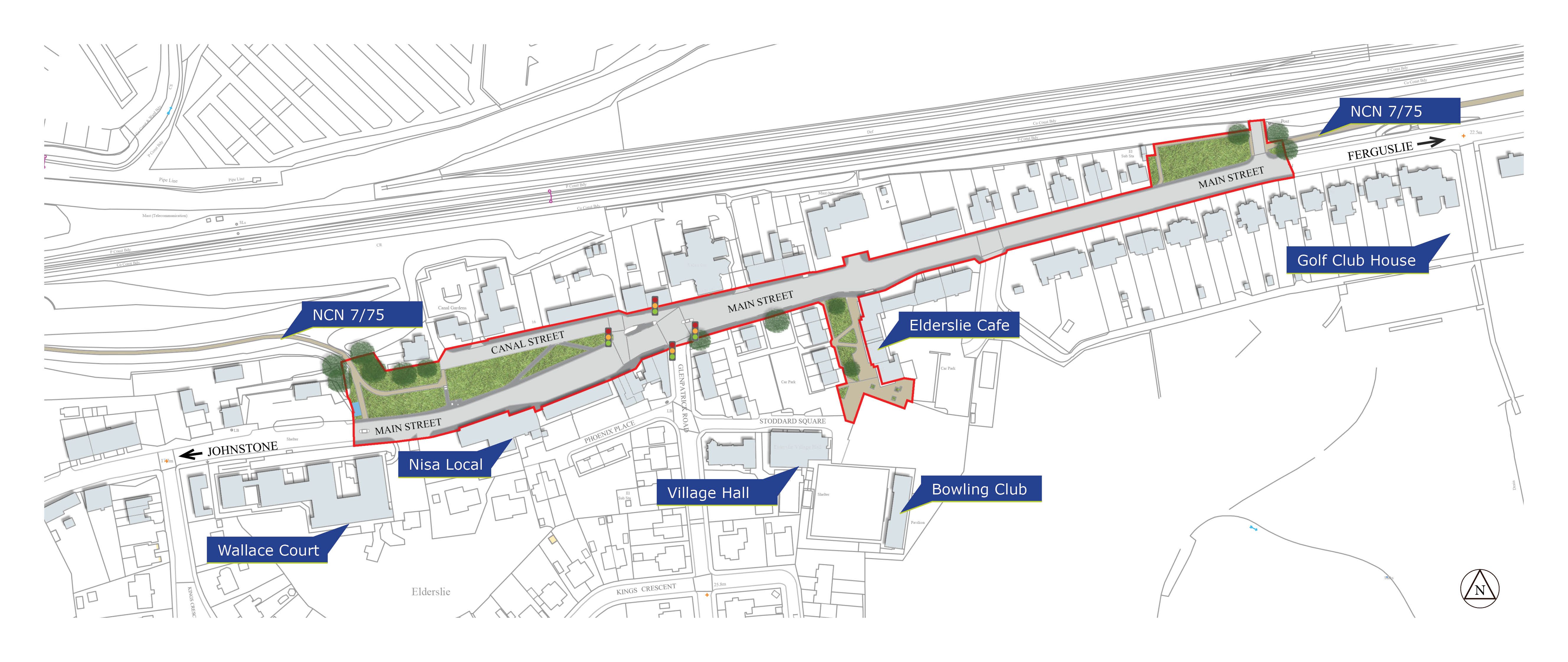 Map view of Elderslie Main Road