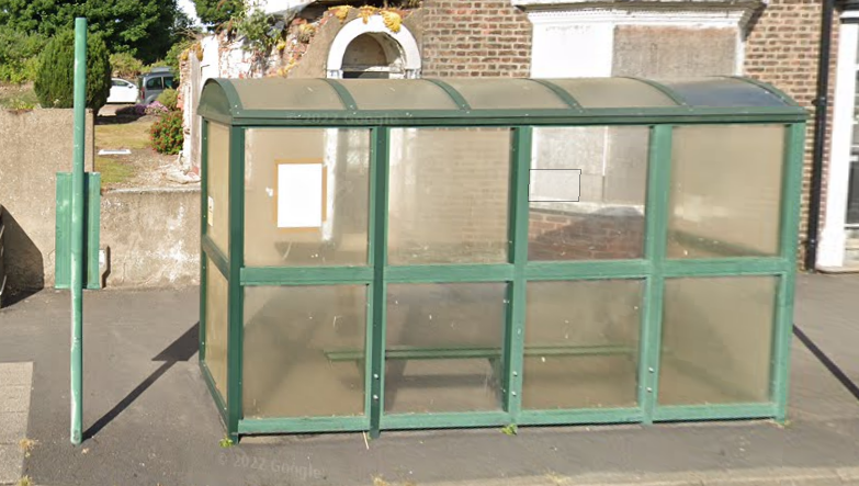 Before bus shelter