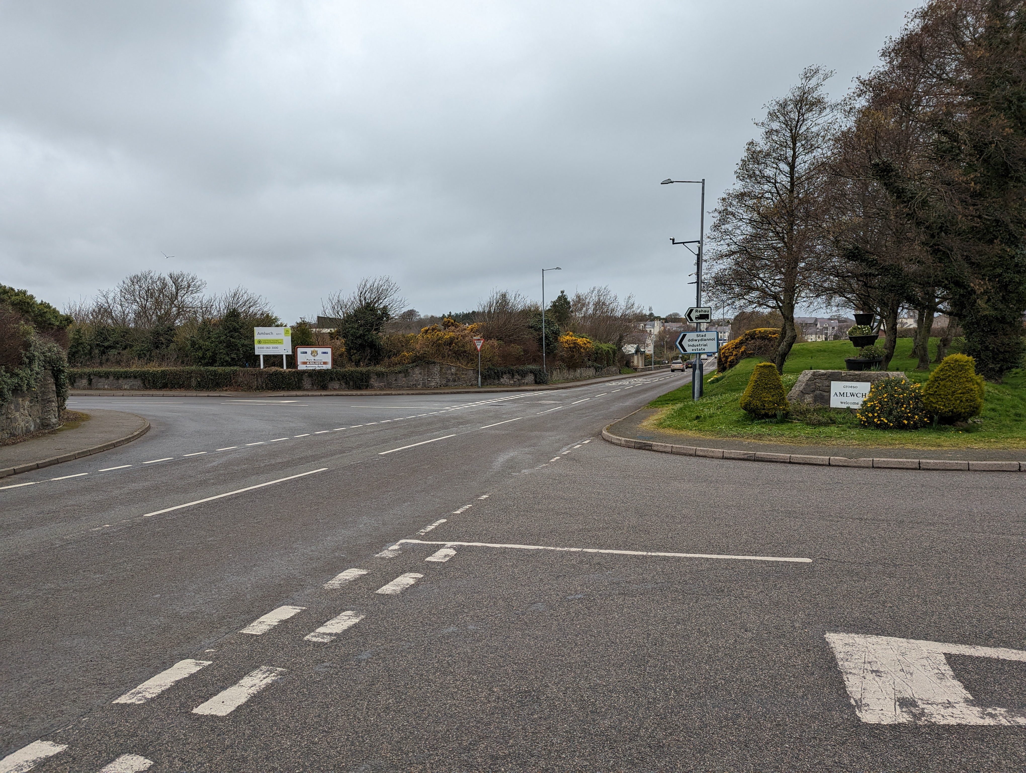 Corridor 3 at the industrial estate junction before the proposed improvements