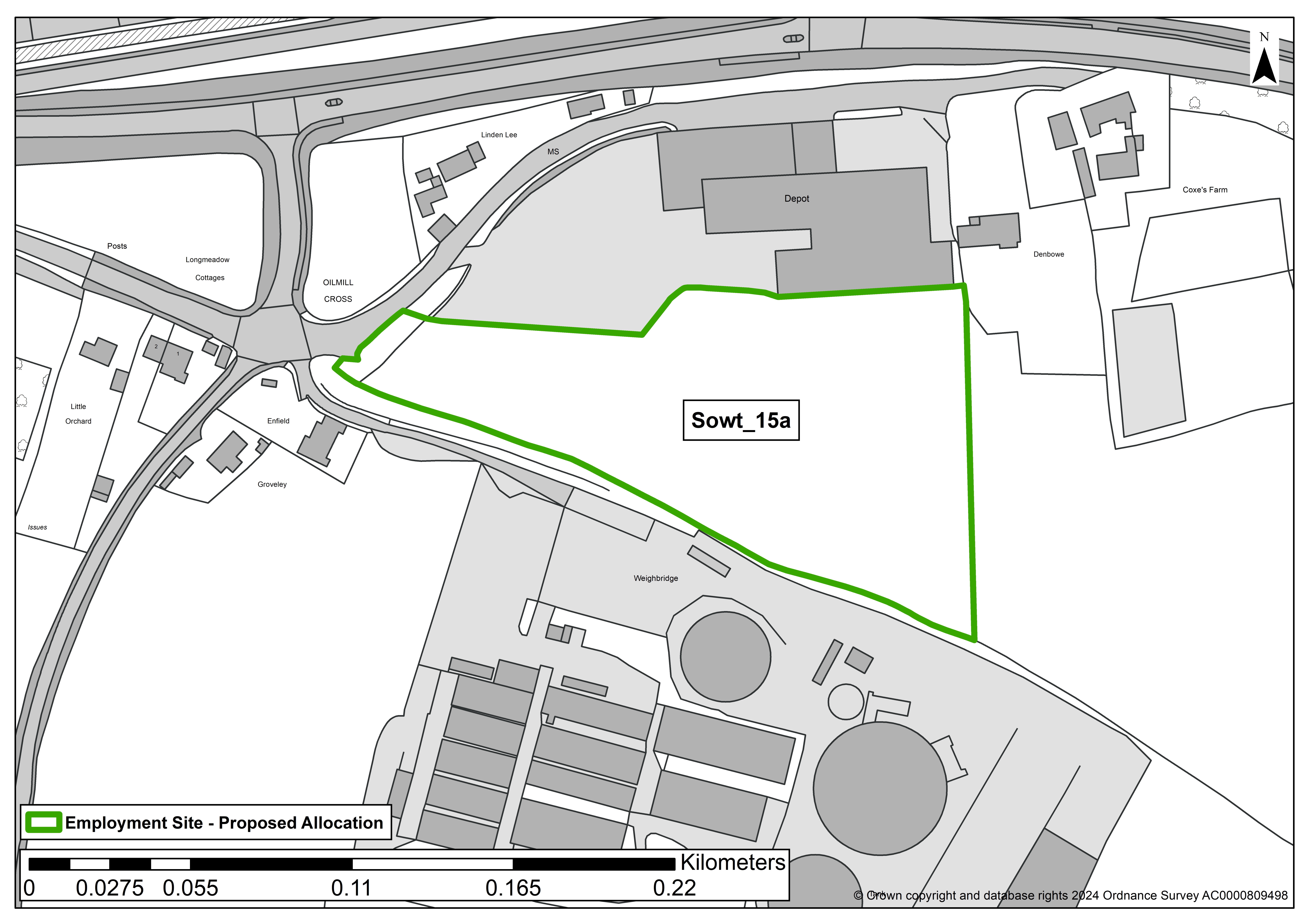 Map of site Sowt_15a