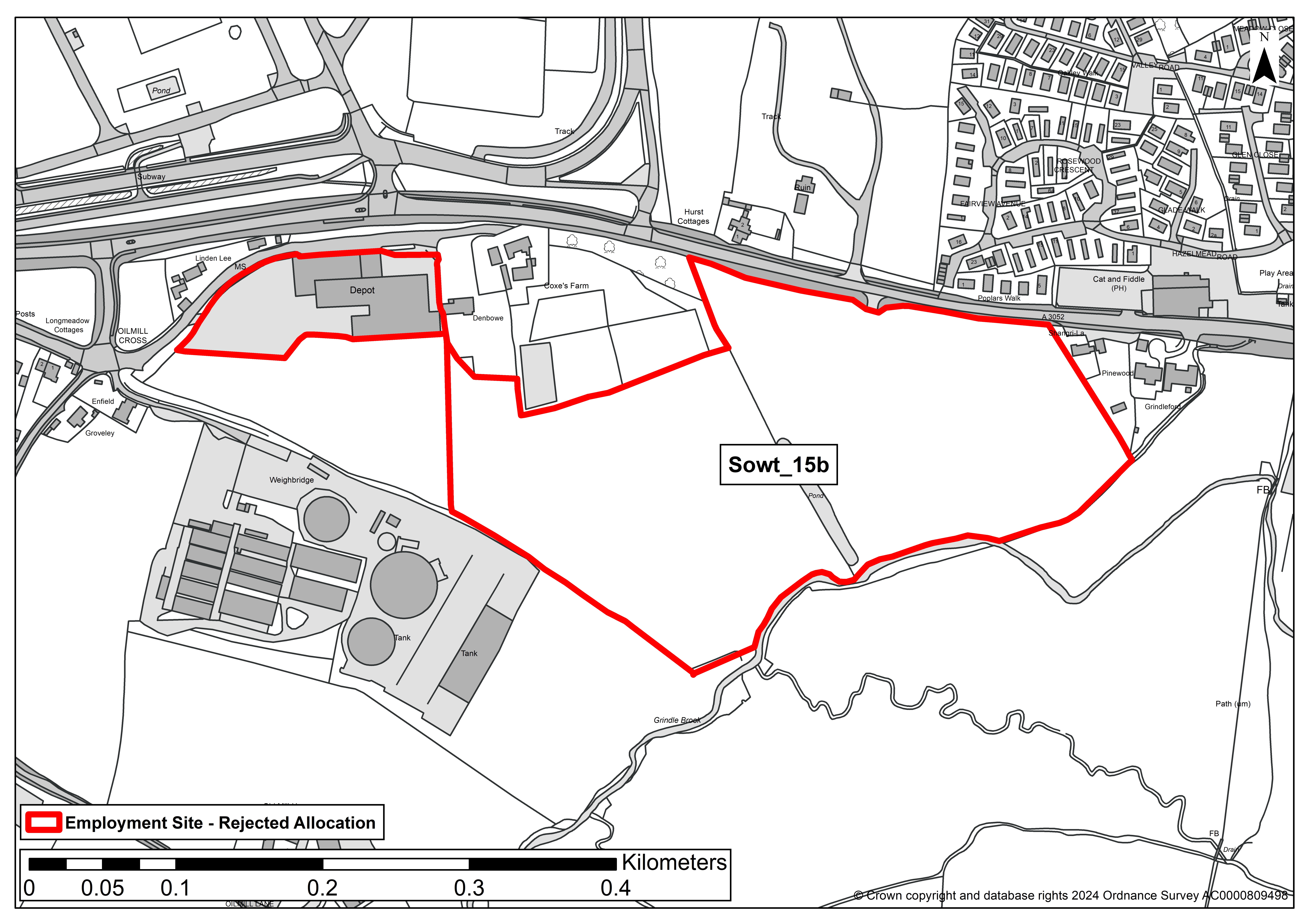 Map of site Sowt_15b