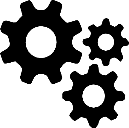 A black and white icon of a person sitting in a wheelchair.