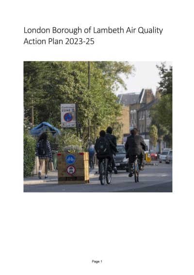 London Borough of Lambeth Air Quality Action Plan 2023-25.pdf