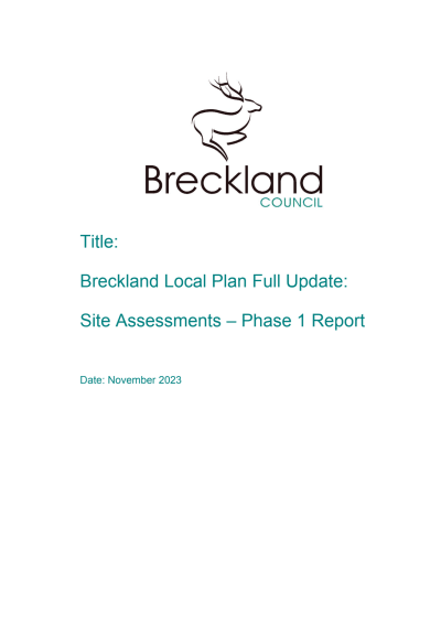 Breckland Site Assessments Report - Phase 1 - Formatted.pdf