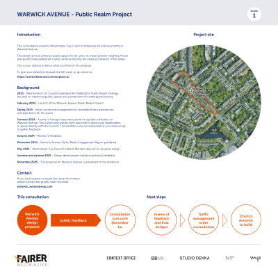 Warwick Avenue Public Realm Project | Commonplace