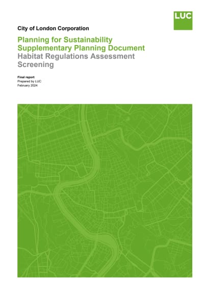 HRA Screening Report of Planning for Sustainability SPD.pdf