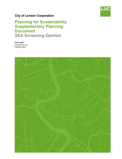 SEA Screening Report of the Planning for Sustainability SPD.pdf