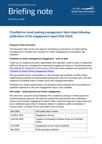 Charfield Railway Station on-street parking management | Commonplace