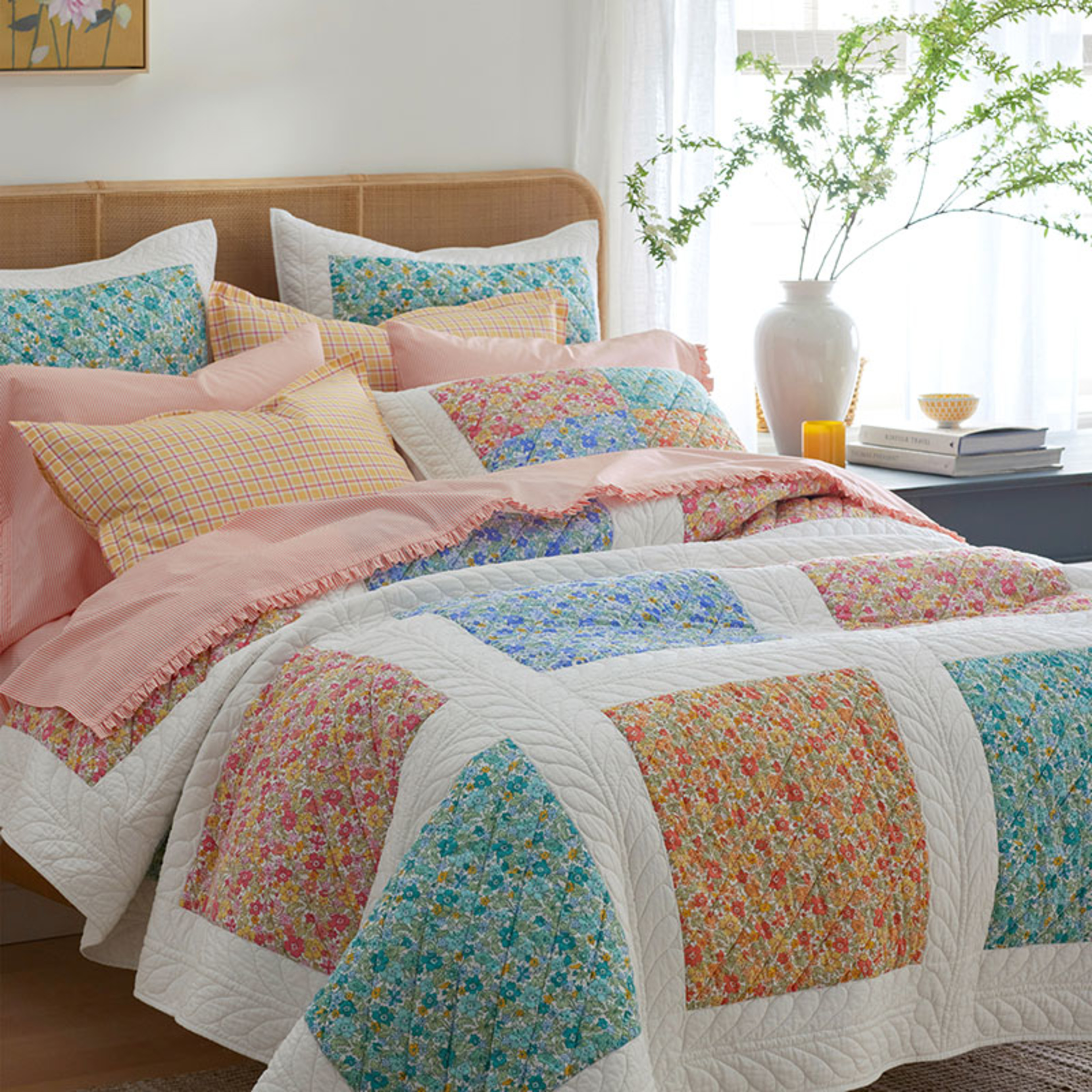 Company Cotton Brenna Patchwork Quilted Sham - Thumbnail 3