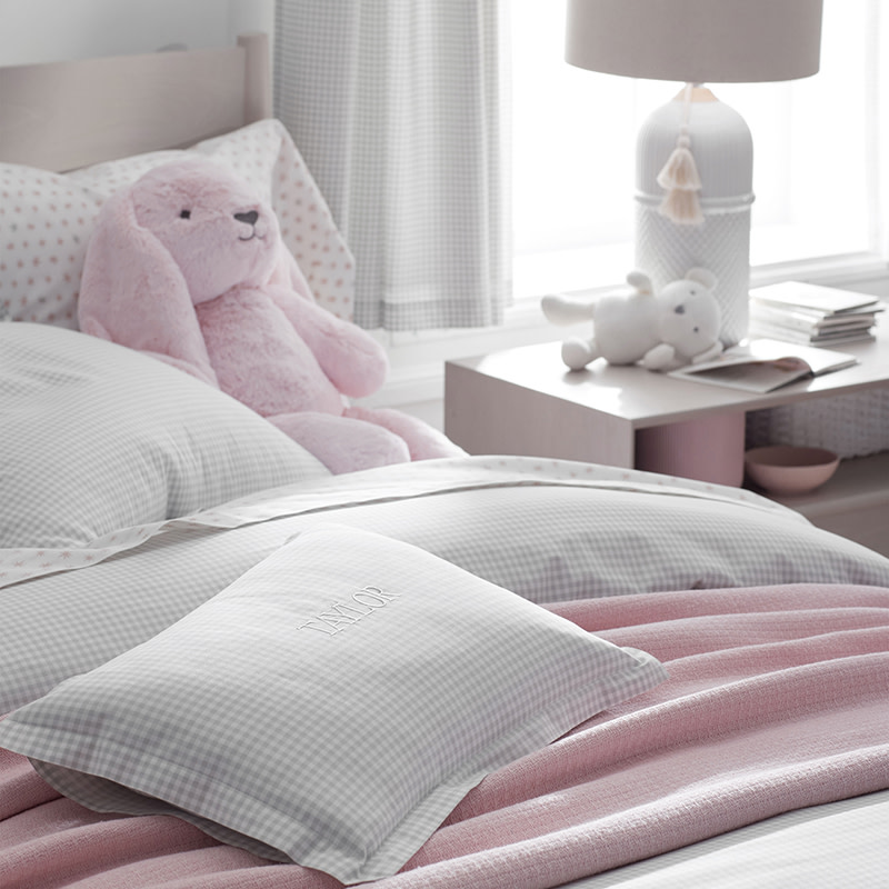 Company Kids™ Ditsy Gingham Organic Toddler Sheet Set The