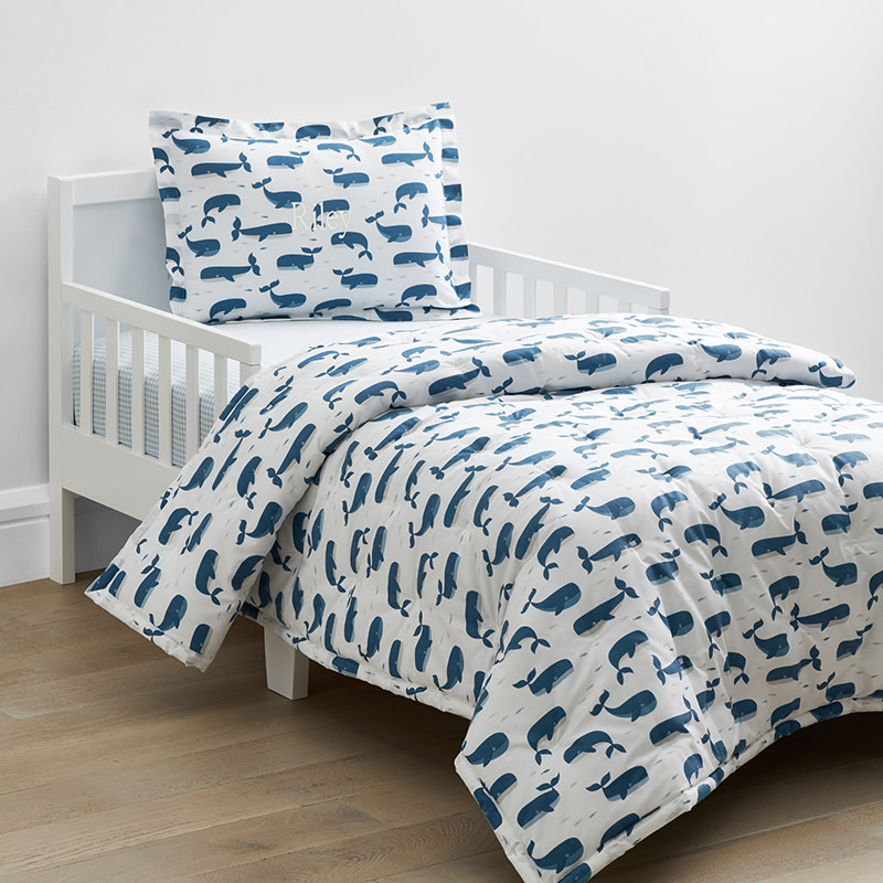 Company Kids™ Whale Print Toddler Comforter Set The Company Store