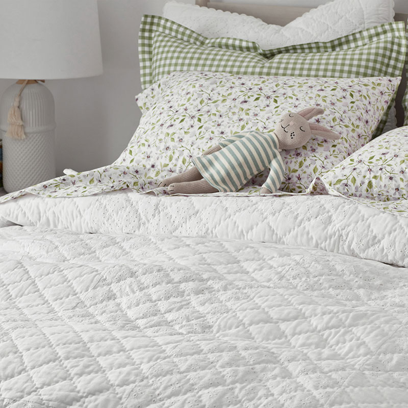 Company Kids™ Vintage-Inspired Eyelet Quilt The Company Store