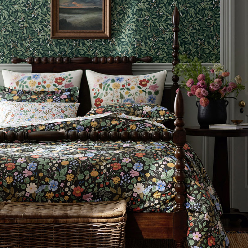 Rifle Paper Co. Strawberry Fields Duvet Cover | The Company Store