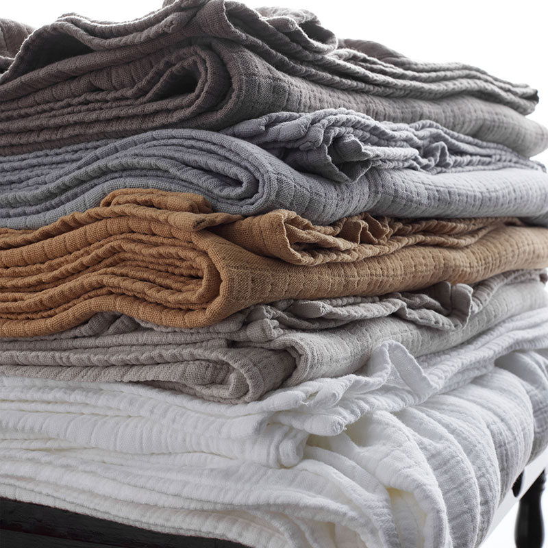 布団・毛布 SOUTH2 WEST8 WOOLEN BLANKET Lamb wool blanket panama weave, Gray | Manufactum