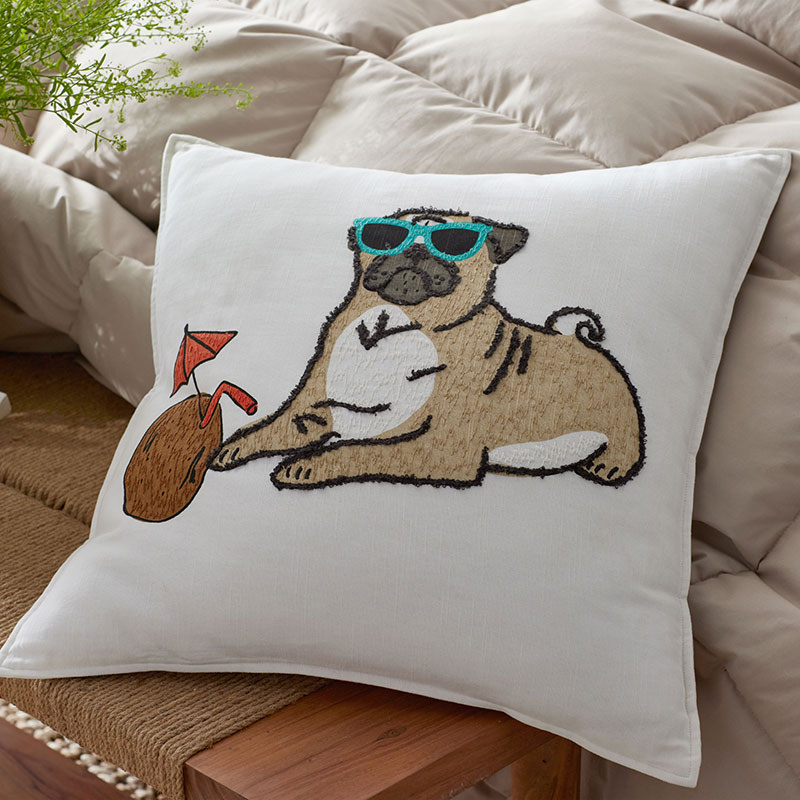Summer Dog Print Decorative Pillow Cover The Company Store