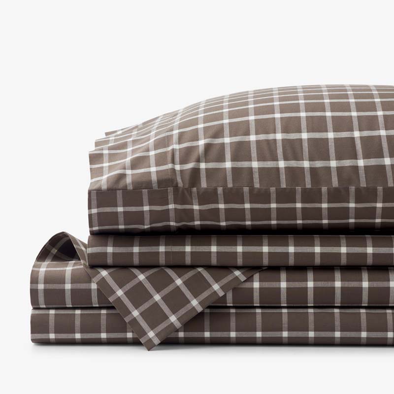 Classic Stripes and Plaids Cool Yarn-Dyed Cotton Percale Bed 