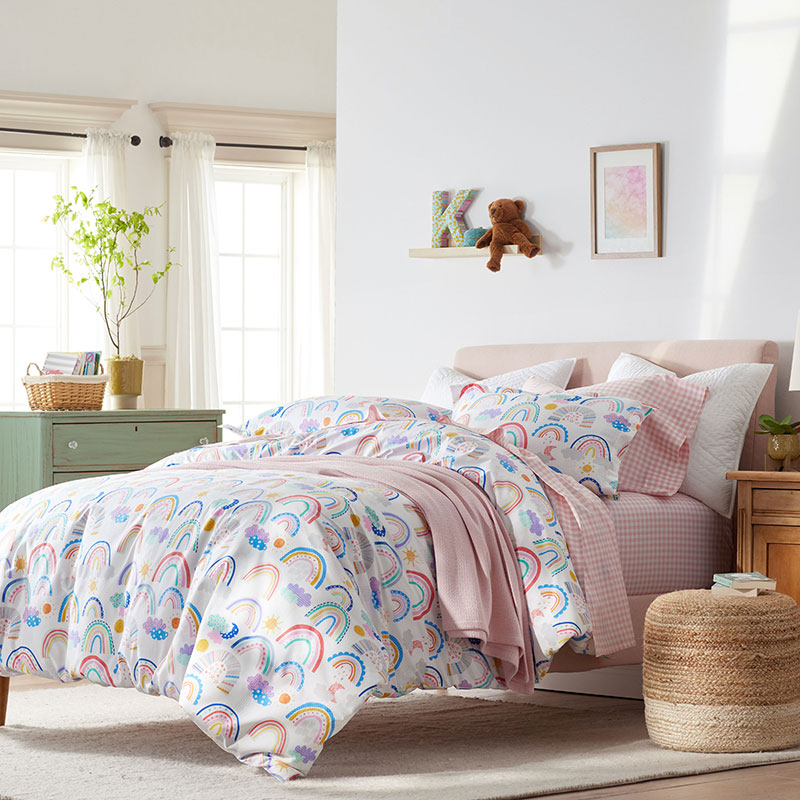 Magical Rainbows Percale Kids Duvet Cover Set The Company Store