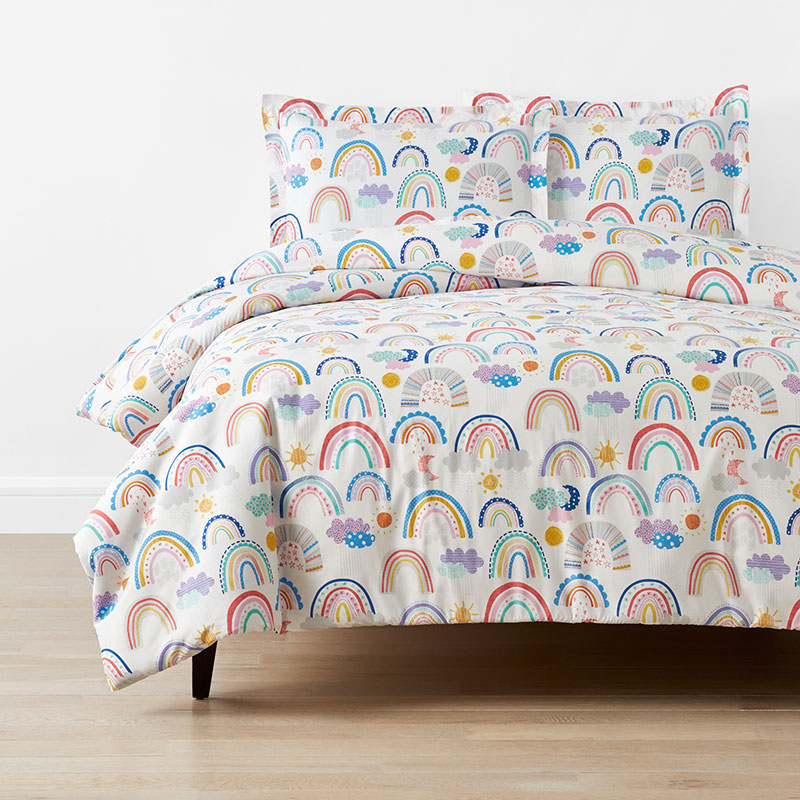 Magical Rainbows Percale Kids Duvet Cover Set The Company Store