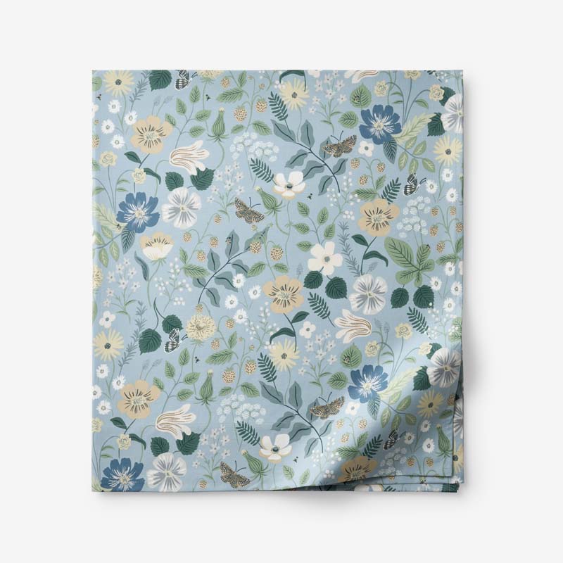 Rifle Paper Co. Strawberry Fields Flat Sheet | The Company Store