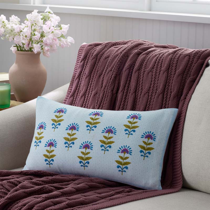 Idril Butti Cotton Lumbar Pillow Cover | The Company Store